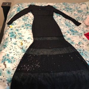 Formal Black Sequined Gown